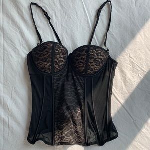 90s-00s Black Corset
